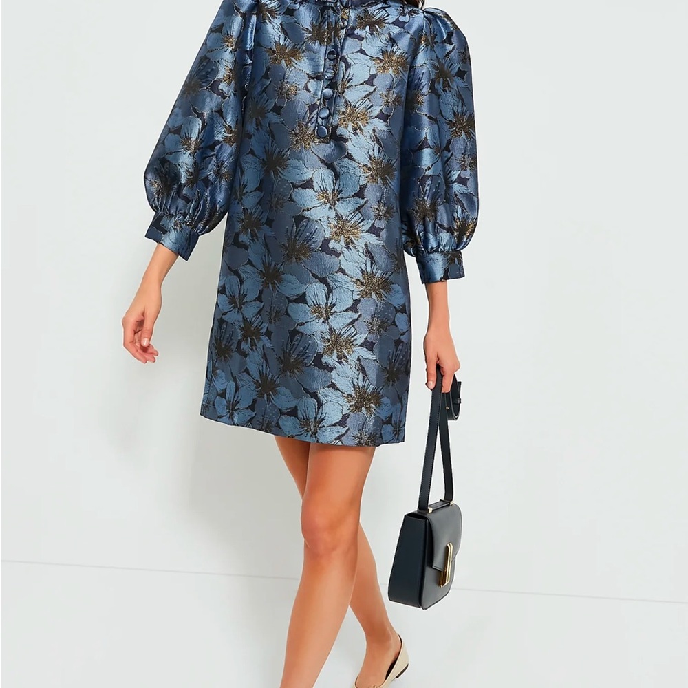 Tuckernuck Blue Blossom Jacquard Samantha Dress